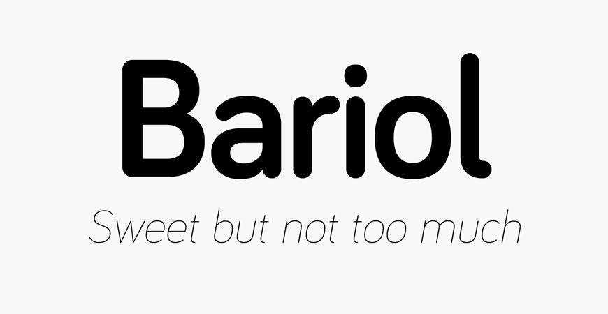 Bariol free title headline typography font typeface