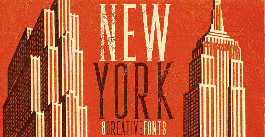 New York free title headline typography font typeface