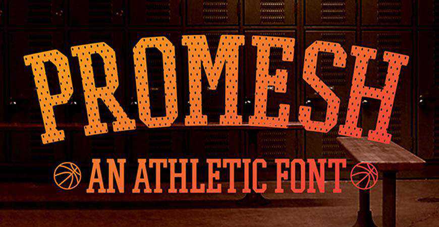 Promesh Athletic free title headline typography font typeface
