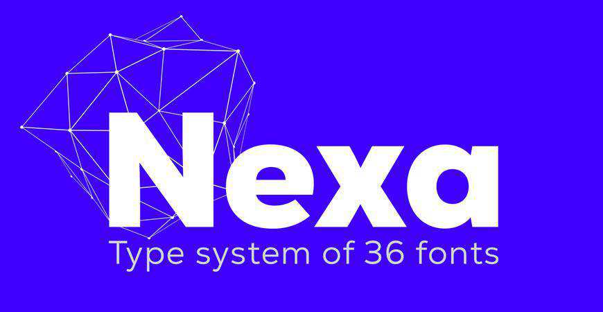 Nexa free title headline typography font typeface