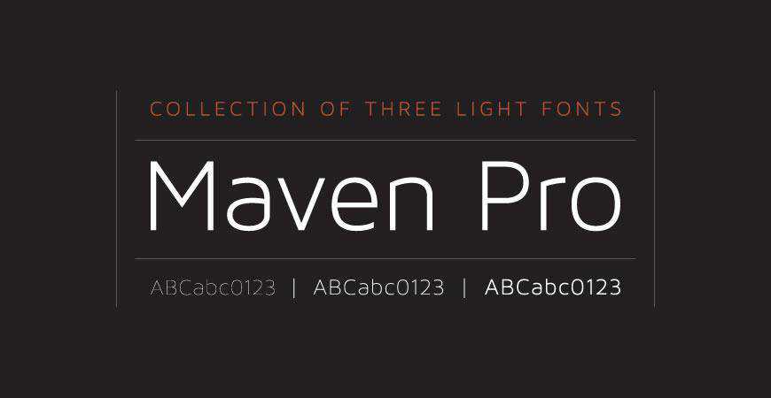 Maven Pro free title headline typography font typeface