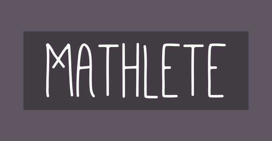 Mathlete free title headline typography font typeface