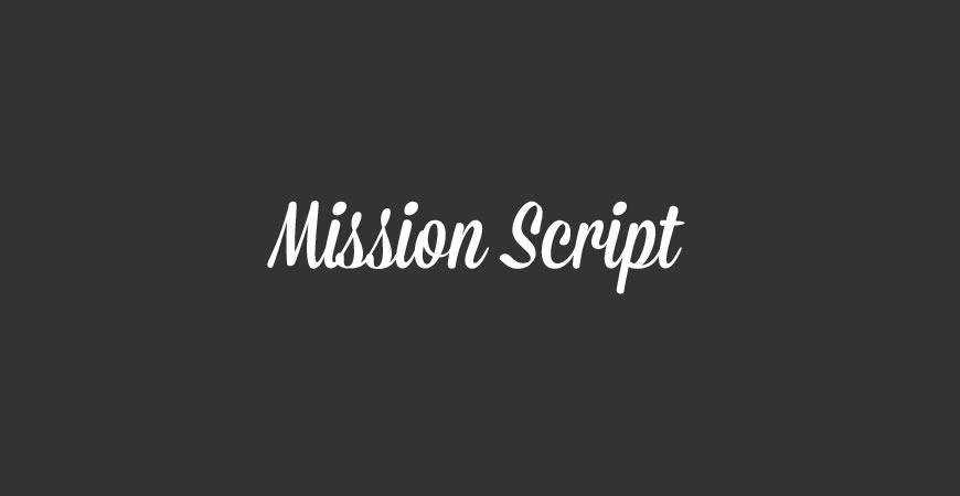 Mission Script free title headline typography font typeface