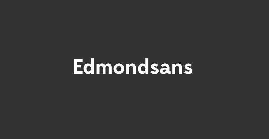 Edmondsans free title headline typography font typeface