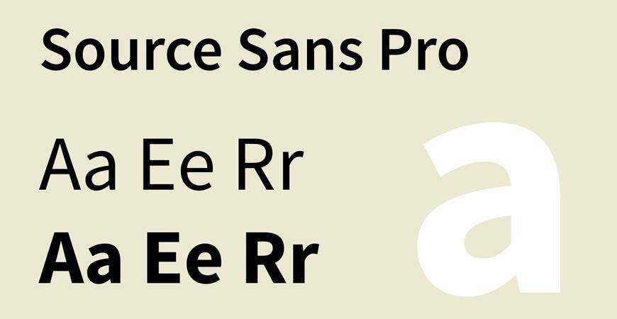 Source Sans Pro free title headline typography font typeface