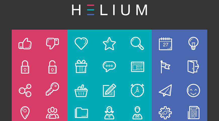 Helium Icon Set Font @fontface webfont free
