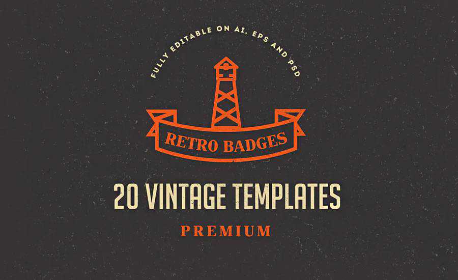 Vintage Logos Badges AI EPS PSD Formats