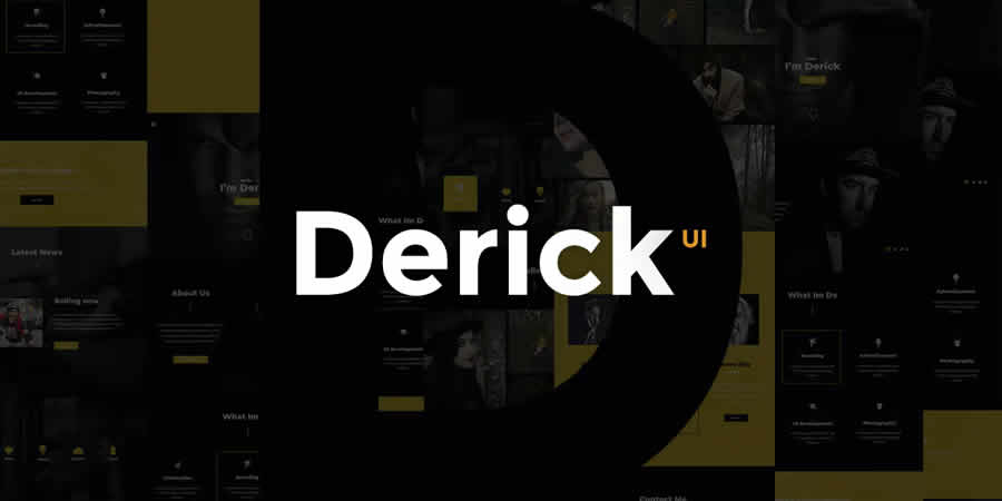 Derick Creative Website Web UI Kit Sketch App