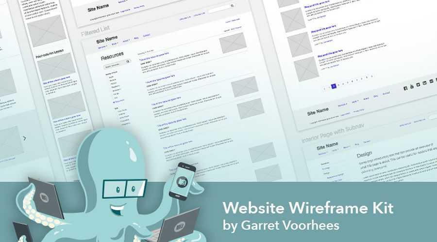 Website free wireframe template Sketch Format