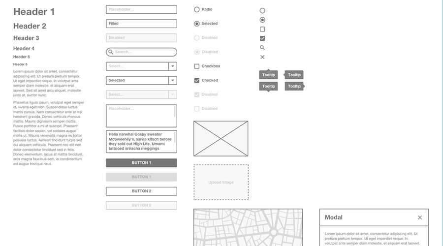 Multi-Purpose free wireframe template Sketch Format