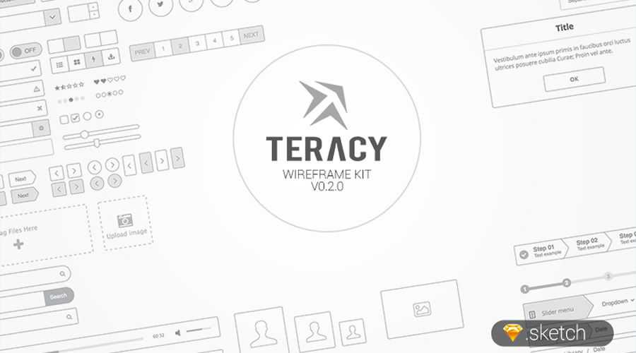 Teracy free wireframe template Sketch Format