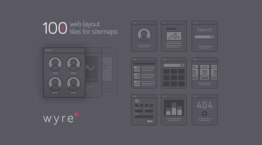 Wyre Web Layout Flowcharts free wireframe template AI EPS SVG Format