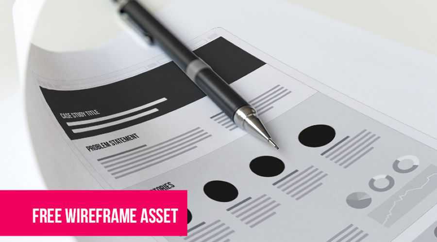 UX Case Study free wireframe template EPS Format
