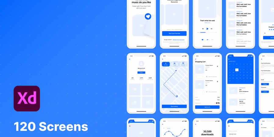 UI Kit for iOS Apps Wireframe UI Kit