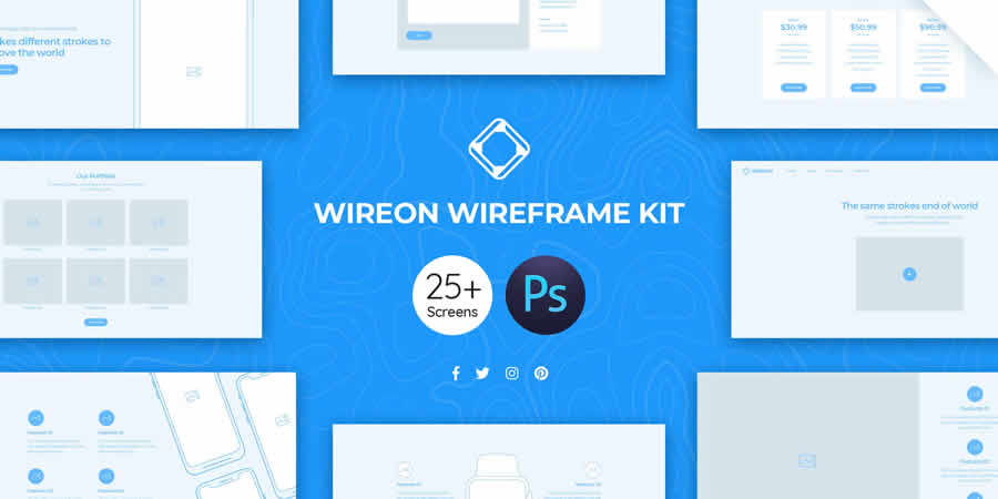 Wireon Web Wireframe UI Kit