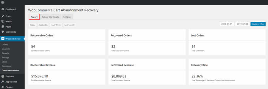 WooCommerce Cart Abandonment Recovery