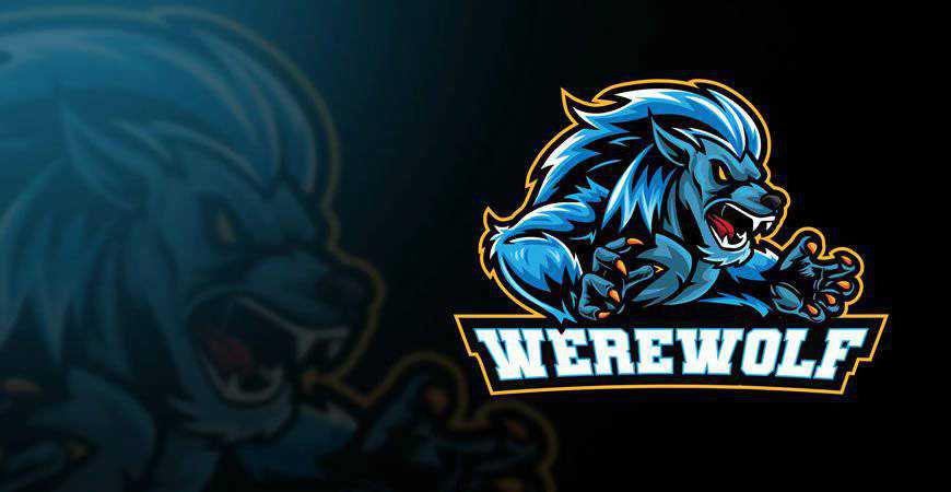 Werewolf Esport Logo Template gamer video game