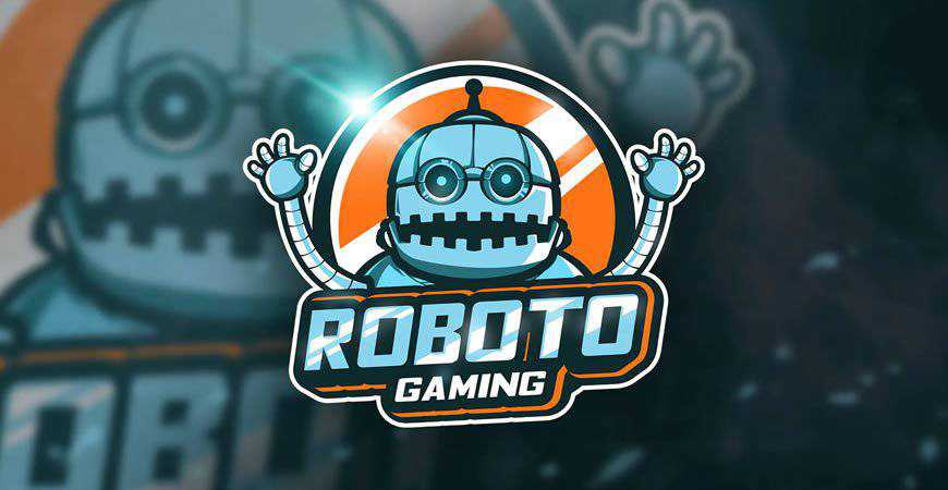Roboto Gaming Mascot Esport Logo Template gamer video game