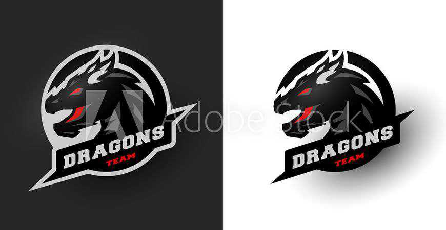 Dragon Sport Logo Template gamer video game