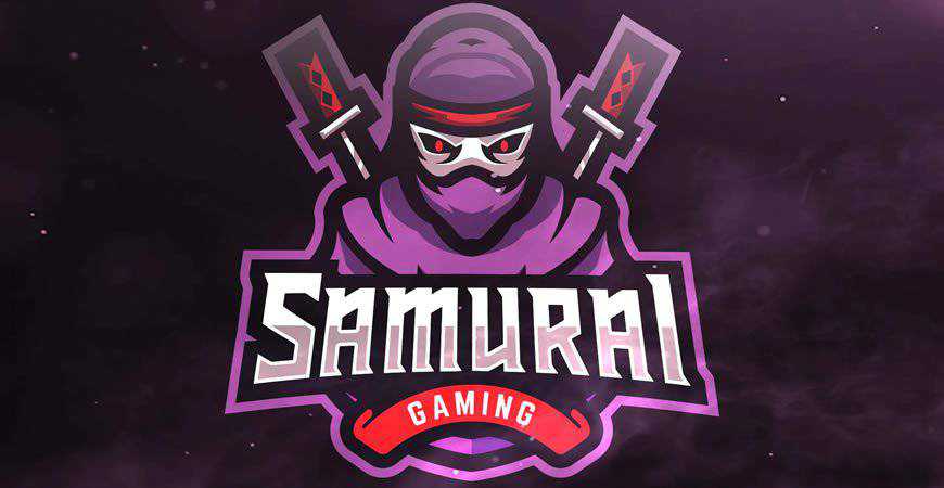 Samurai Gaming Sport Logo Template gamer video game