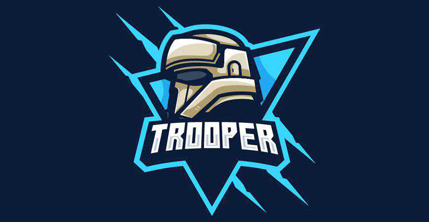 Trooper Sports & eSports Logo Template gamer video game