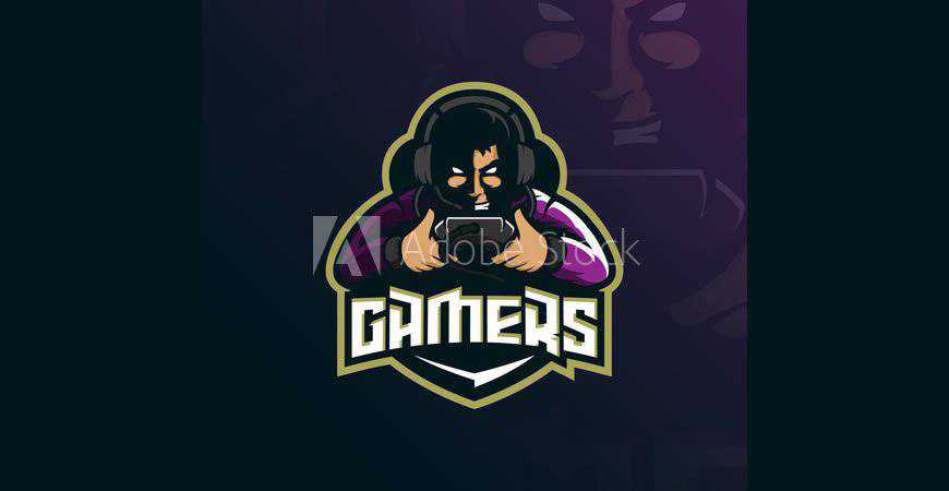 Gamer Logo Template video game