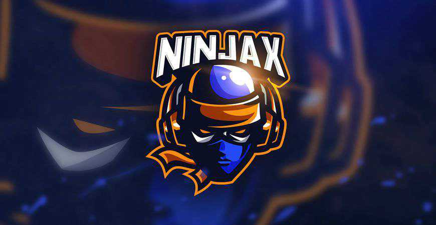 Ninja Game Mascot & Logo Template gamer video game