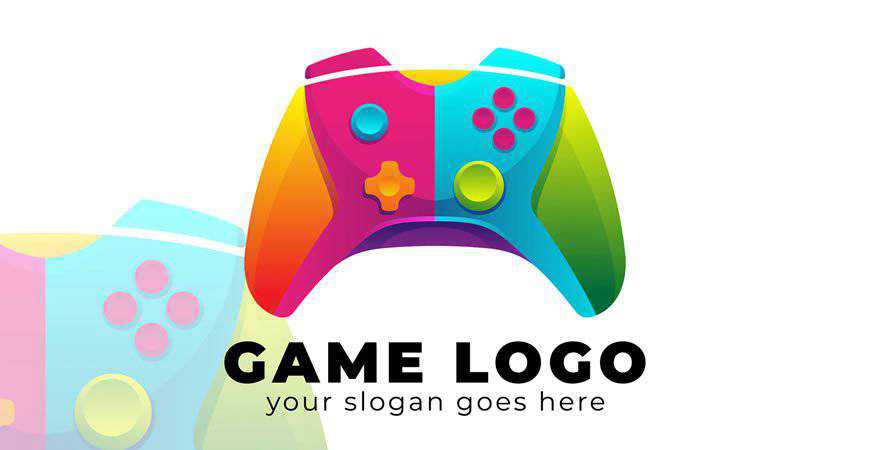 Colorful Game Logo Template gamer video game