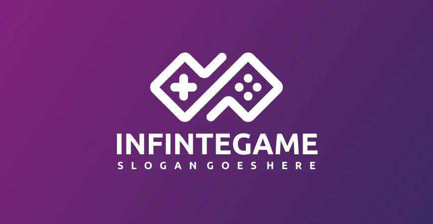 Infinite Game Logo Template gamer video game