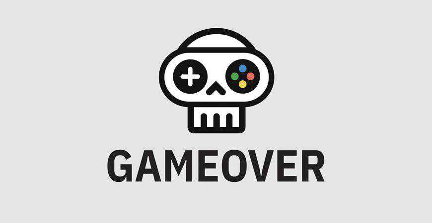 Game Over Logo Template gamer video