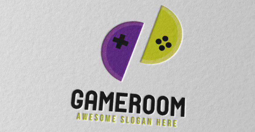 Gameroom Logo Template gamer video game
