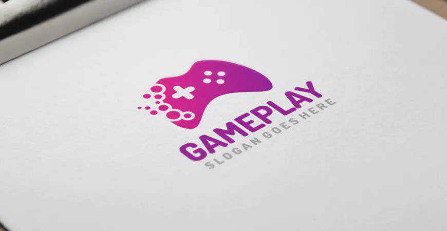 Game Play Logo Template gamer video game