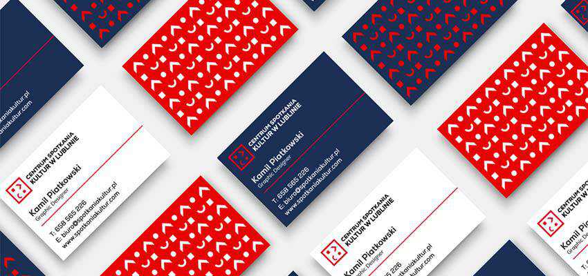 CULTURAL CENTRE IN LUBLIN BRANDING geometric business card example inspirational