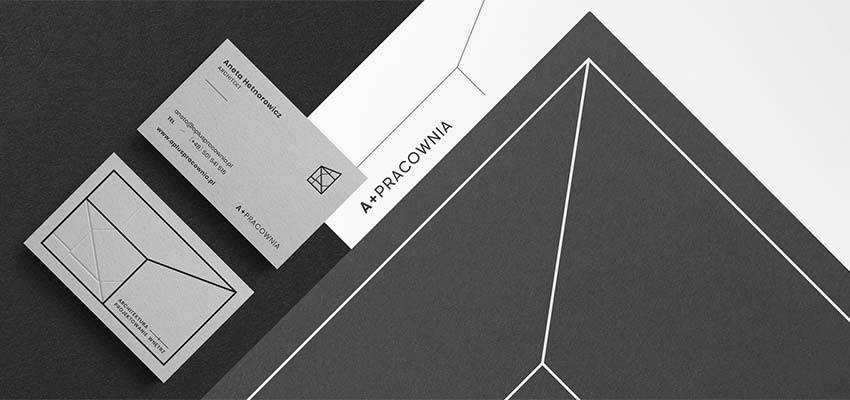A+PRACOWNIA Architect geometric business card example inspirational