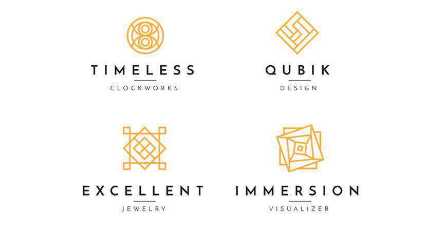 Minimal geometric logo template