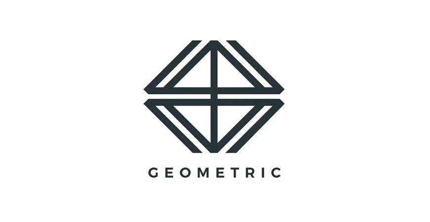 Modern geometric logo template