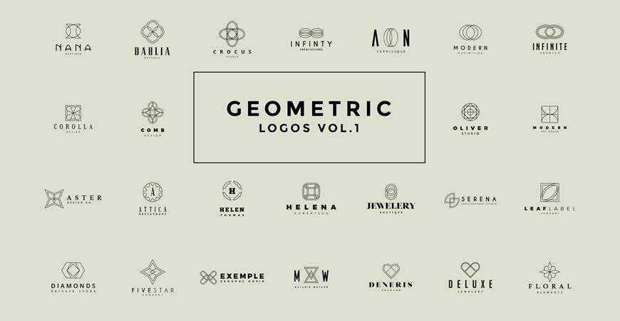 50 geometric logo template