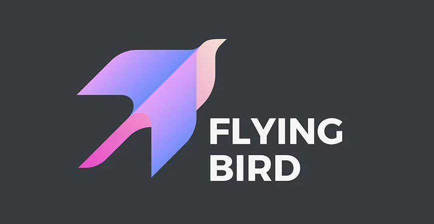 Flying Bird geometric logo template