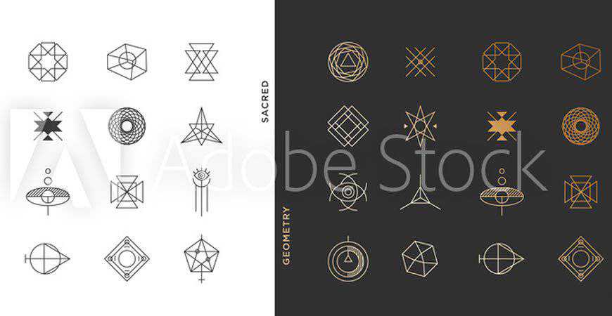 Abstract geometric logo template