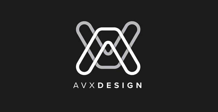 AVX Design Letter geometric logo template