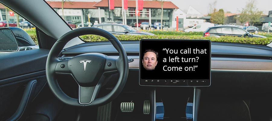 Who wouldn't want Elon Musk to criticize their driving skills?