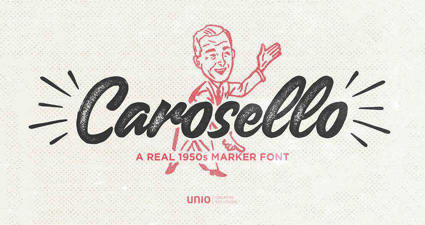 Carosello free handwritten Font hand-drawn font free