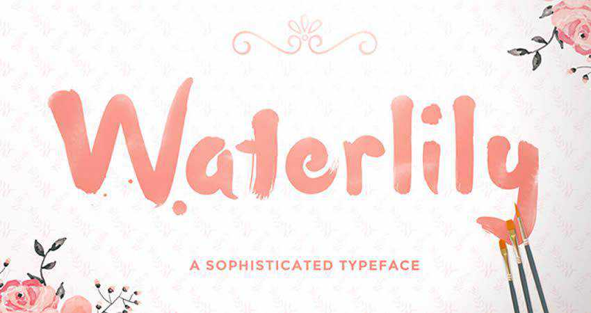 Waterlily free handwritten Handwriting Font hand-drawn font free