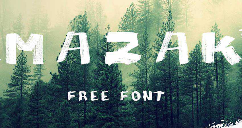 MAZAK Font family handwritten hand-drawn font free