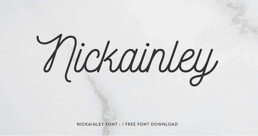 free Nickainley Handwriting Font hand-drawn font free