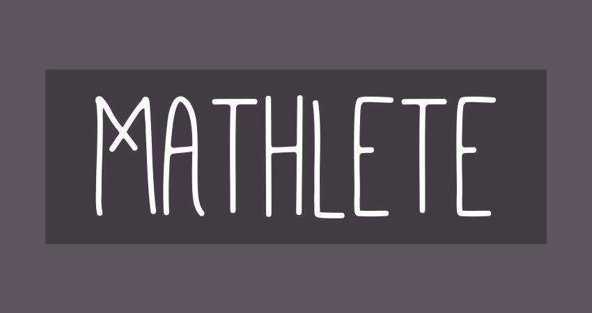 Mathlete free Hand-Drawn Font hand-drawn font free