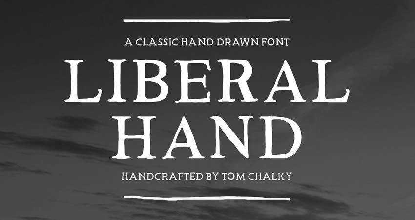 Liberal Hand Serif Free Font hand-drawn font free
