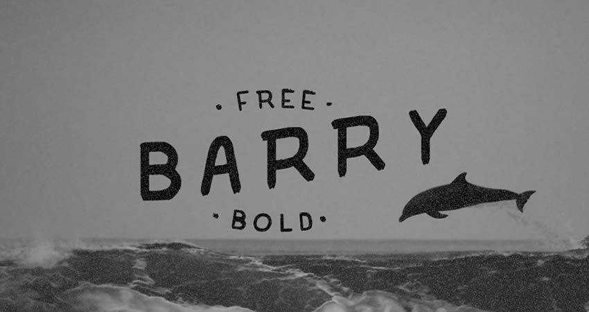 Barry Free handwritten Font Bold hand-drawn font free
