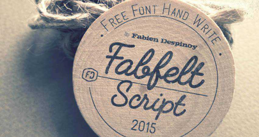 Fabfelt Handwritten Script free font hand-drawn font free