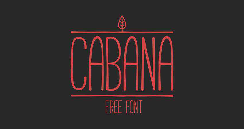 CABANA Handmade free Font hand-drawn font free